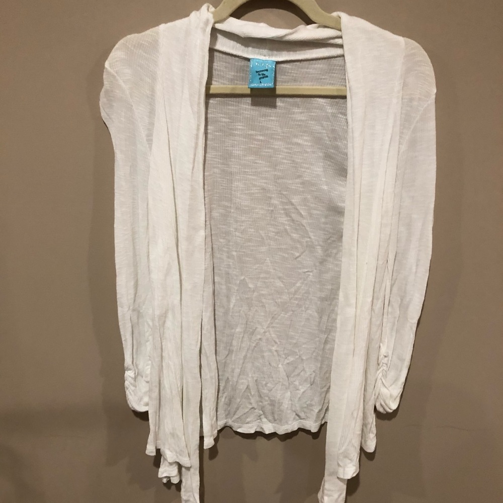 White cardigan